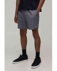 BoohooMAN - Textured Pleated Relaxed Fit Shorts - Lyst