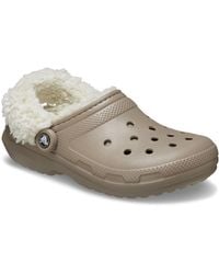 Crocs™ - Classic Fleece Lined Textile Blend Mushroom Clogs - Lyst
