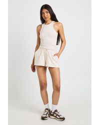 Boohoo - Tall Racer Top And Sweat Short Set - Lyst