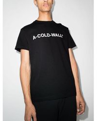 A_COLD_WALL* - * Essentials Katoenen T-shirt Met Logoprint In Zwart - Lyst