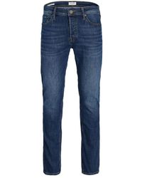Jack & Jones - Plus Size Slim Fit Jeans Jjiglenn Plus Size Blauw - Lyst
