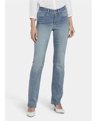 NYDJ - Marilyn Straight Jeans Lichtblauw Premium Denim | Thistle Falls - Lyst