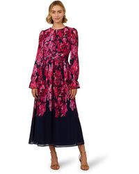 Adrianna Papell - Floral Twist Ankle Dress - Lyst