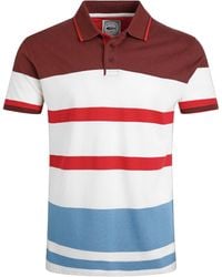 Weird Fish - Sunbury Stripe Organic Cotton Polo Shirt (Pinot) - Lyst