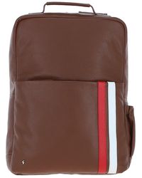 Gabicci - Real Leather Backpack With Striped Front Detail - Lyst