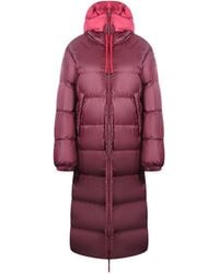 Parajumpers - Slaapzak Omkeerbaar Rood Lang Donsjack Met Capuchon - Lyst