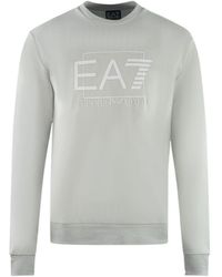 EA7 - Box Logo Oyster Mushroom Sweatshirt - Lyst