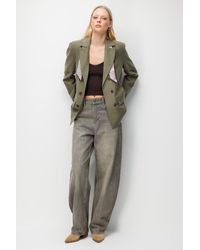 MixRay - Linen Blazer Jacket With Scarf Detail - Lyst