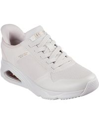 Skechers - Tres-Air Uno Easy Steppers 177116-Ofwt Off Slip On Shoes - Lyst