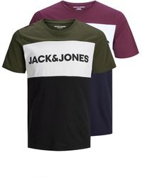 Jack & Jones - Logo Short Sleeve T-Shirt Multipack - Lyst