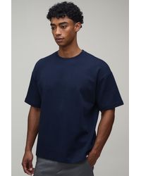 BoohooMAN - Oversized Premium Interlock T-Shirt - Lyst