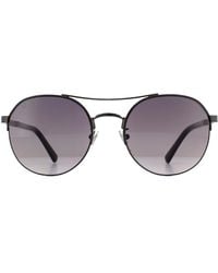 Police - Aviator Shiny Gunmetal Smoke Gradient Sunglasses - Lyst