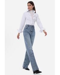 Hiccup - High-Waist Straight-Leg Denim Jeans - Lyst