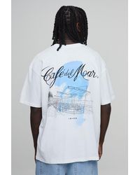 BoohooMAN - Oversized Cafe Del Mar Beach License Print T-Shirt - Lyst