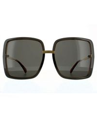 Gucci - Square Crystal And Sunglasses Metal - Lyst