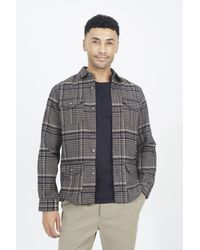 Brave Soul - Cotton Blend Long Sleeve Check Shirt - Lyst