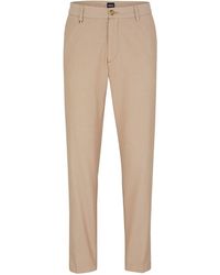 BOSS - Kane Solid Patterned Straight Chinos - Lyst