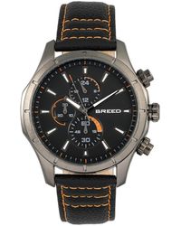 Breed - Lacroix Chronograph Leather-Band Watch - Lyst