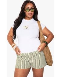 Boohoo - Plus Coconut Fitted Tee - Lyst