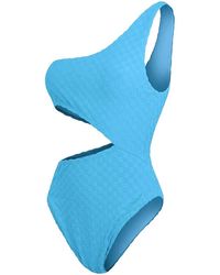 Speedo - Ty C Out Textured Checkerboard Swimsuit - Lyst