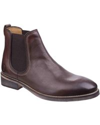 Cotswold - Corsham Town Leather Pull On Casual Chelsea Ankle Boots (Dark) - Lyst