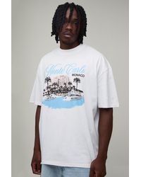 BoohooMAN - Tall Oversized Monte Carlo Print T-Shirt - Lyst