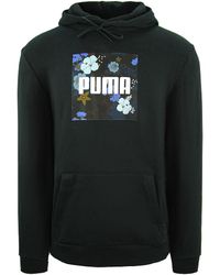 PUMA - Graphic Logo Pullover Lange Mouw Zwart Hoodie 596726 01 - Lyst