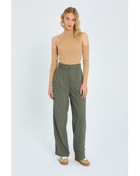 MixRay - High Waist Velvet Straight Leg Pants - Lyst