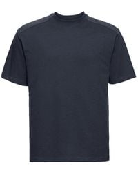 Russell - Russell Europa Werkkleding Korte Mouwen Katoenen T-shirt (franse Marine) - Lyst