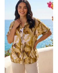 Roman - Curve Swirl Print Button Shirt - Lyst