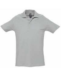 Sol's - Spring Ii Short Sleeve Heavyweight Polo Shirt Marl) Cotton - Lyst