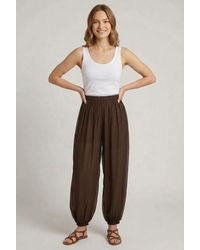 Izabel London - Semi Sheer Layer High Waist Harem Pants - Lyst