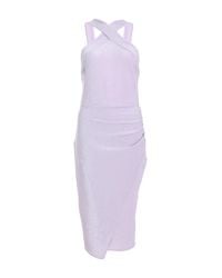 Quiz - Lilac Glitter Wrap Midi Dress - Lyst