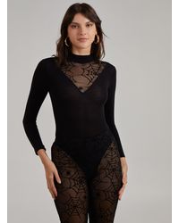 Pink Vanilla - Web Mocked Mesh Bodysuit - Lyst