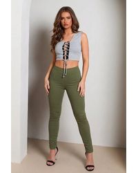 Femme Luxe - High Waisted Skinny Soft Touch Jean - Lyst
