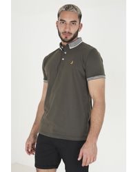 Brave Soul - 'Glover' Short Sleeve Jacquard Collar Jersey Polo Shirt Cotton - Lyst