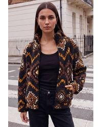 Roman - Aztec Zip Fleece Jacket - Lyst