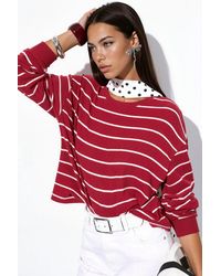 Busem - Striped Ribbed Crew Neck Sweater - Lyst