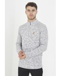 Brave Soul - 'Peg' Quarter Zip Neck Knitted Jumper - Lyst