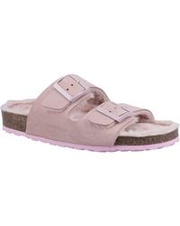 Hush Puppies - Jessie Leather Blush Slippers - Lyst