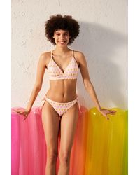 Penti - Geometric Tie-Side Brazilian Bikini Bottoms - Lyst