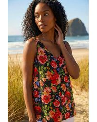 Roman - Floral Buttoned Vest Top - Lyst
