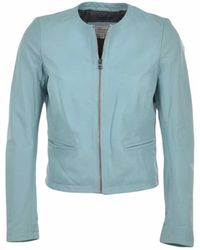 Ashwood Leather - 'Ethel' Real Collarless Jacket - Lyst