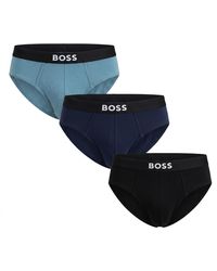 BOSS - Pack Of 3 Elastic Cotton Briefs 50546561 - Lyst