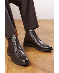 Where's That From - Wheres 'Finley' Brogue Lace Up Ankle Boots - Lyst