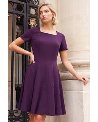 Roman - Square Neck Panel Dress - Lyst