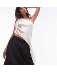 TOPSHOP - Knot One Shoulder Top - Lyst