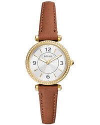 Fossil - Carlie Watch Es5297 Leather (Archived) - Lyst