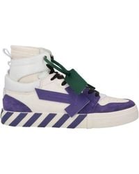 Off-White c/o Virgil Abloh - Off- High Top Vulcanized Leather Sneaker - Lyst