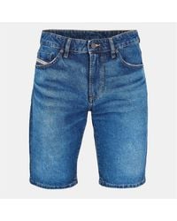 DIESEL - Fin Slim Denim Shorts - Lyst